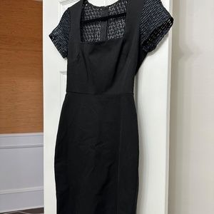 Roland Mouret for Banana Republic Short-sleeved Black Bodycon Dress Sz 6